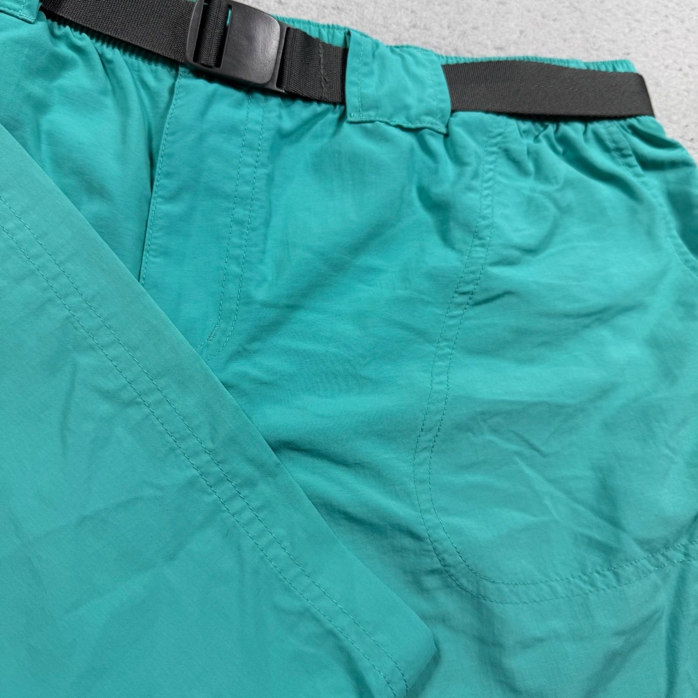 Columbia Mens Teal Green Hiking Cargo Shorts With Belt Size Large